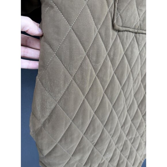 Good American Women's Oversized Quilted Shacket 3/4 (L/XL) Light Brown Outdoor - Picture 9 of 13